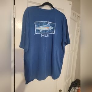 Huk 2XL Blue Fishing Tee